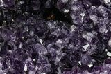 Deep Purple Amethyst Geode With Wood Base - Uruguay #368335-1